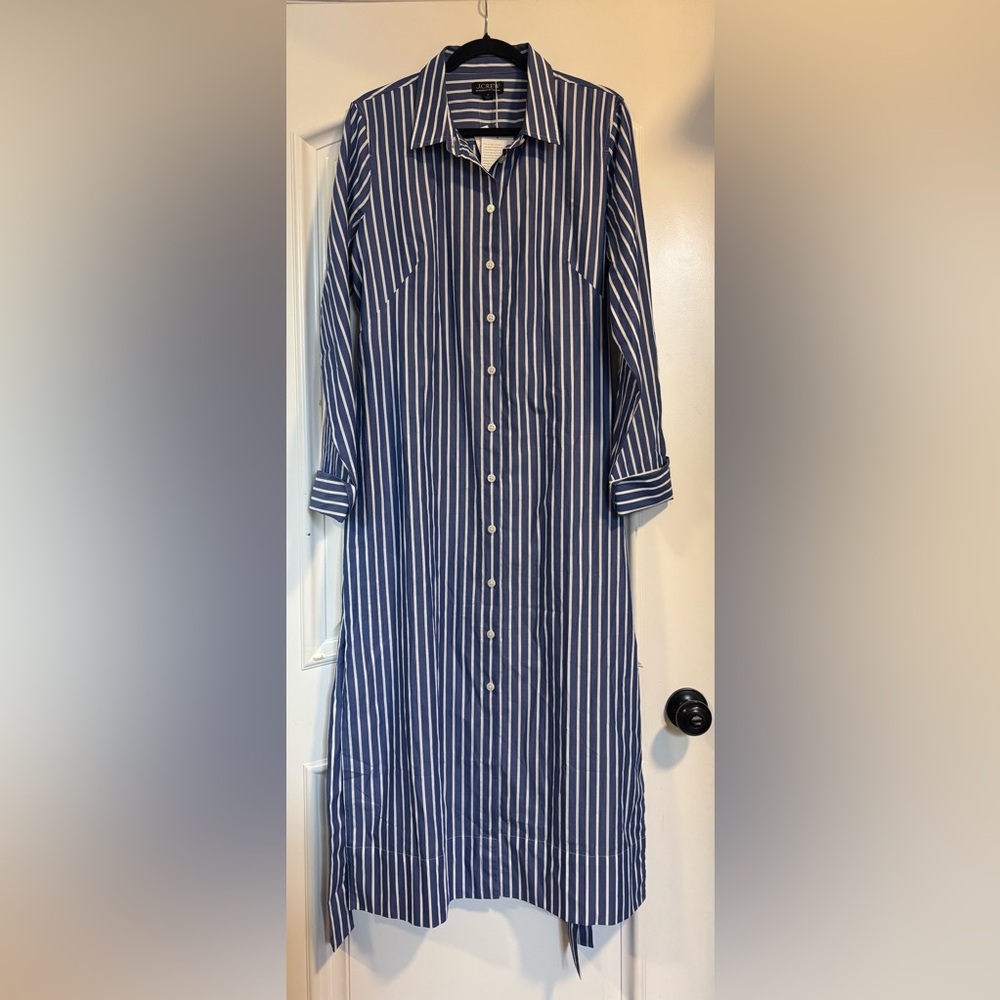 COPY - J Crew Striped Long Sleeve Shirt Dress